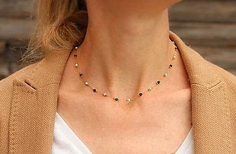 Náhrdelníky - Retiazka s lapis lazuli a magnezit - 17505504_