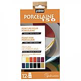Farby-laky - Sada farieb na porcelán a keramiku, 12x20ml, Pébéo, pôvod. cena 31,90€ - 17508261_