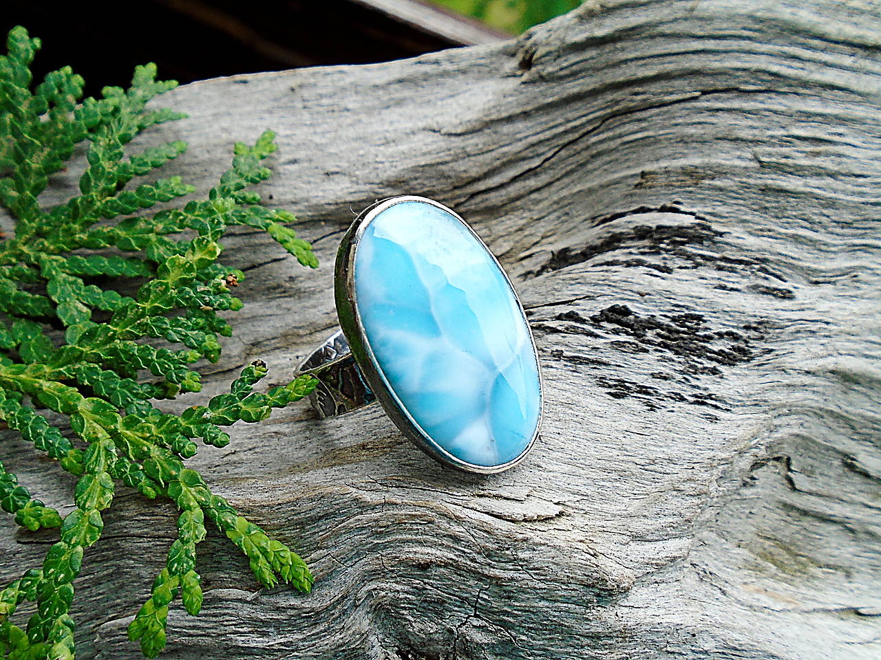 Strieborny prsteň Ag 925 Larimar