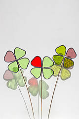Dekorácie - Vitrážna zapichovacia dekorácia "ŠTVORLÍSTOK" - 17507876_