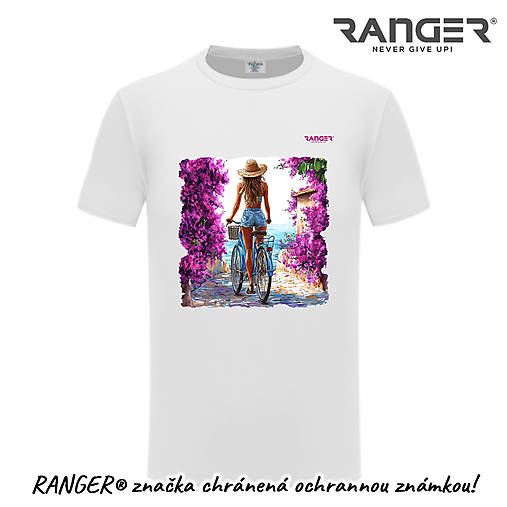 Topy, tričká, tielka - Tričko RANGER® - ŽENA NA BICYKLI - 17507581_