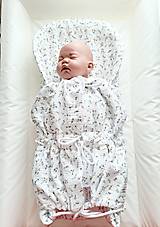 Detský textil - Letná "rastúca"  mušelínová zavinovačka mini kvetinky  - 17510200_