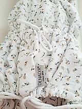 Detský textil - Letná "rastúca"  mušelínová zavinovačka mini kvetinky  - 17510201_