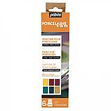 Farby-laky - Sada farieb na porcelán a keramiku, 6x20ml, Pébéo, pôvod. cena 14,50€ - 17509394_