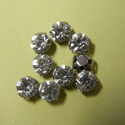 Iný materiál - 5mm Štrasové kamienky kruh sklo lôžko hladké úchytky kruhové - 17510309_