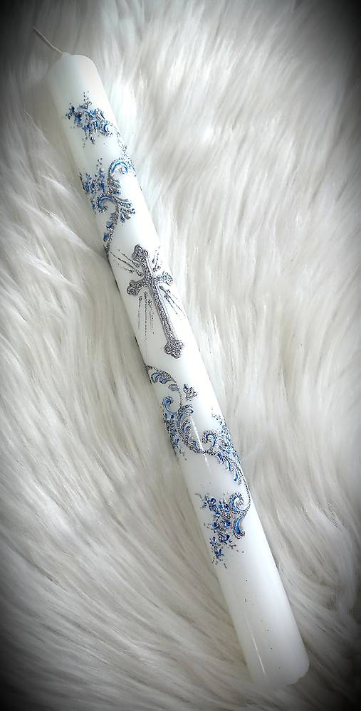 Sviečky - svieca na 1. sväté prijímanie / svieca na krst / sviečka na prvé sväté prijímanie  - 17509420_