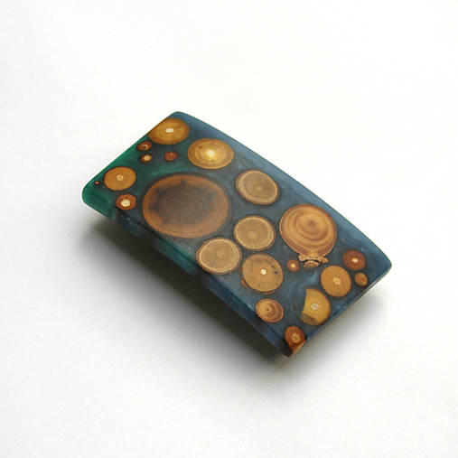 Ozdoby do vlasov - Drevená spona do vlasov - halúzková so živicou - 17509046_