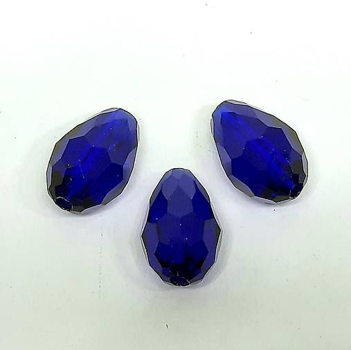 Skl.brúsená kvapka 12x8mm-1ks (modrá kráľovská transp.)