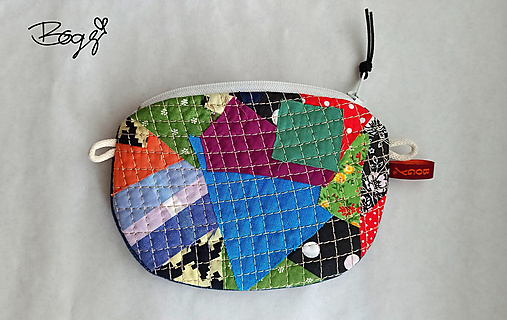 Taštičky - recy sešívaná barevná peněženka 1 - 17511311_