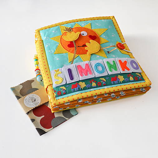 Hračky - Kniha 5listová zapínanie na gombík - 17512197_