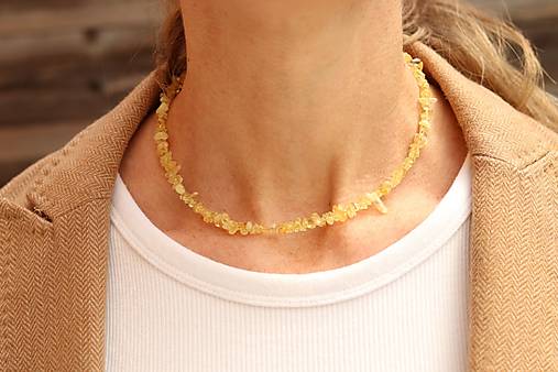 Náhrdelník choker citrín