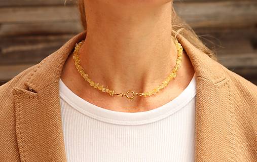 Náhrdelník choker citrín