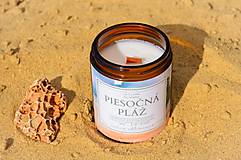 Sviečky - Sójová sviečka Piesočná PLÁŽ (120 g) - 17511276_