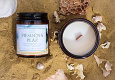 Sviečky - Sójová sviečka Piesočná PLÁŽ (120 g) - 17511277_