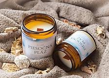 Sviečky - Sójová sviečka Piesočná PLÁŽ (120 g) - 17511279_