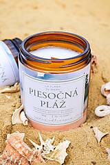 Sviečky - Sójová sviečka Piesočná PLÁŽ (120 g) - 17511280_