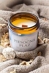 Sviečky - Sójová sviečka Piesočná PLÁŽ (120 g) - 17511281_