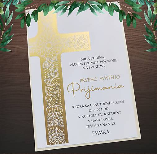 Papiernictvo - pozvánka na 1. sväté prijímanie - 17513126_