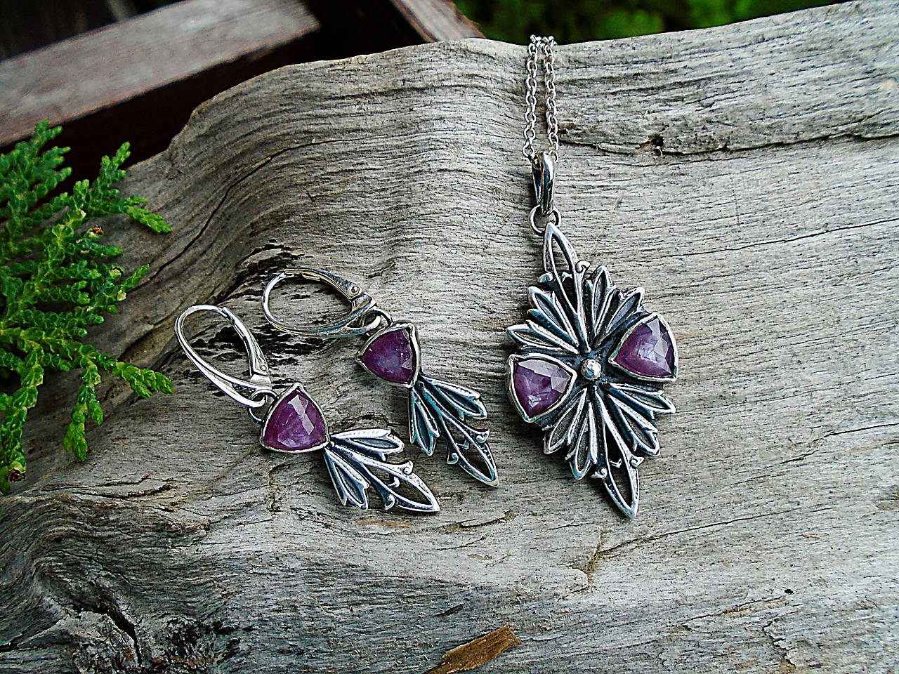 Strieborný set Ag925  Zafír