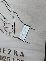 Dekorácie - Drevená tabuľka – Narodenie bábätka - 17513987_