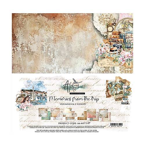 Papier - Scrapbook papier 12x12 Memories from the trip - 17514935_