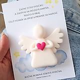Sviečky - Sójová sviečka anjelik s venovaním (Prianie) - 17515357_