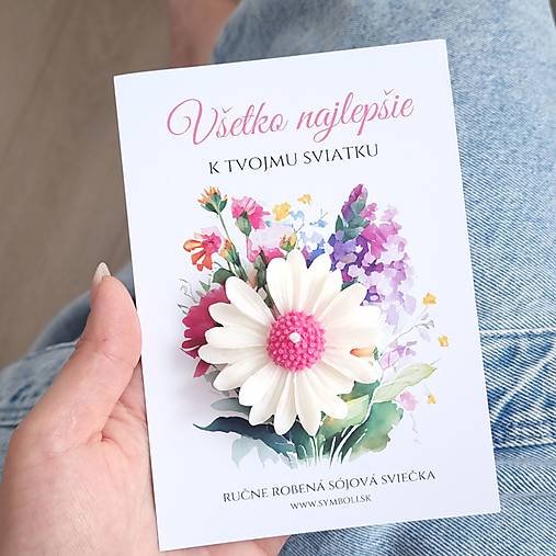 Sviečky - Sójová sviečka kytica kvetov - 17515261_