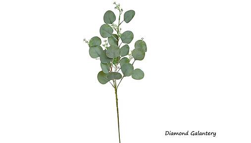 Polotovary - Dekoračná umelá rastlina-Eukalyptus - 75 cm - 17515233_