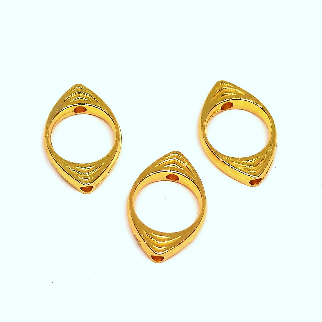Rám na korálky-1ks (15x10/8mm-zlatá)