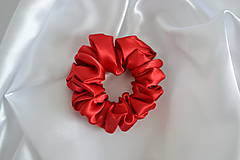 Ozdoby do vlasov - MIDI scrunchie red - 17514570_