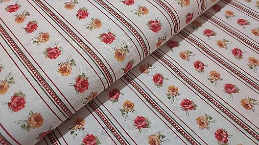 Úžitkový textil - Tesniaci valec do okna,dverí,,ružičky v pruhoch" - 17516709_