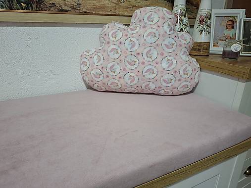 Úžitkový textil - Sedák do detskej izby-zamat-staroružová (113.5×48cm/3 cm/ ružový zamat) - 17518870_