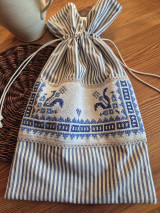 Úžitkový textil - Veľké vrecúška s výšivkou prúžkové - 17518937_