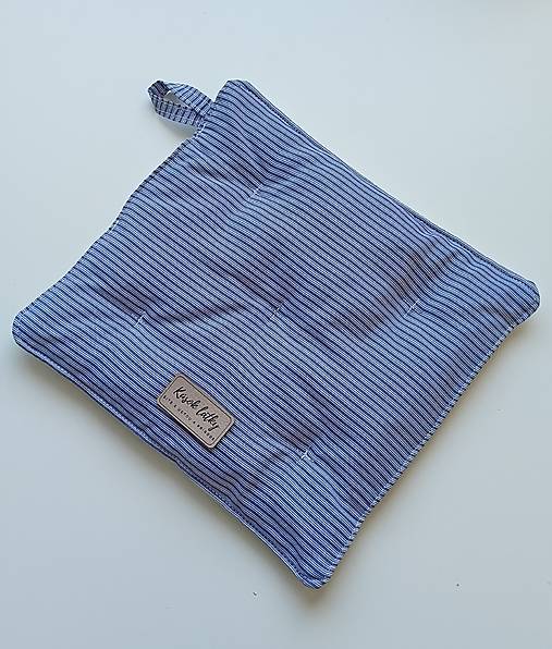 Úžitkový textil - Modrá košeľová edícia - podhrncovník Zero Waste - 17516798_