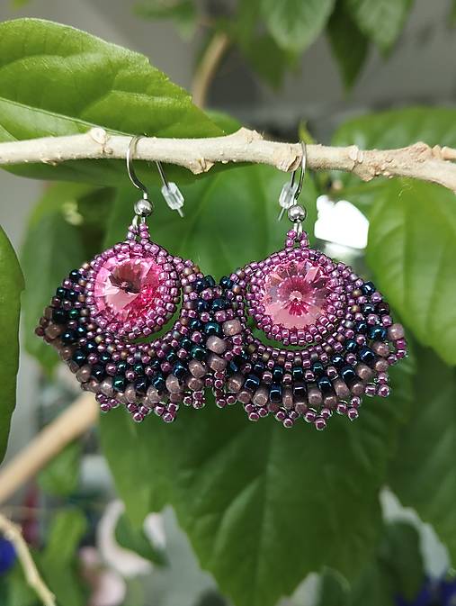 Náušnice - májové fialky - 17516863_