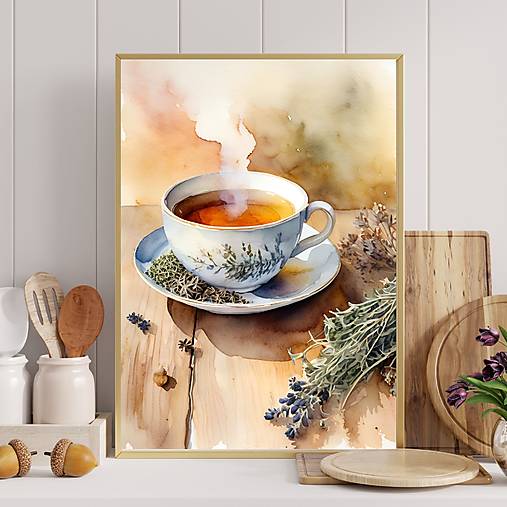 Grafika - Plagát Šálka čaju PDF - 17516482_