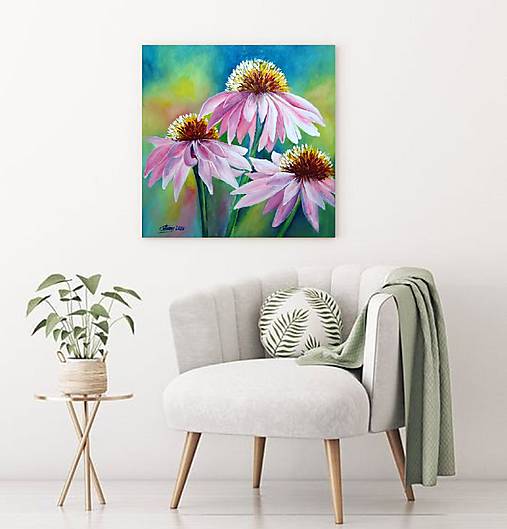 Obrazy - Echinacea 50x50 - 17519955_