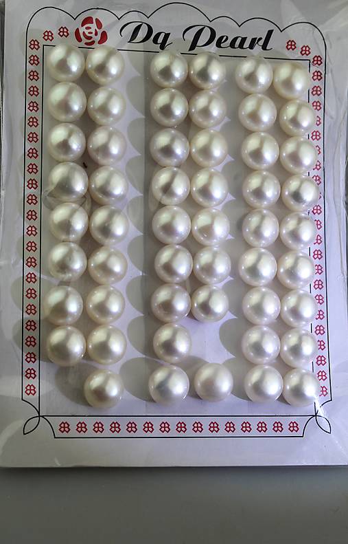 Minerály - perly polvŕtané 9,8-10mm - 17523532_