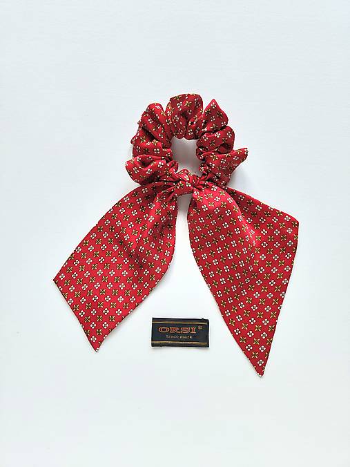 Maxi scrunchie hodvábna (Červená)