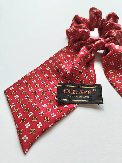 Maxi scrunchie hodvábna (Červená)