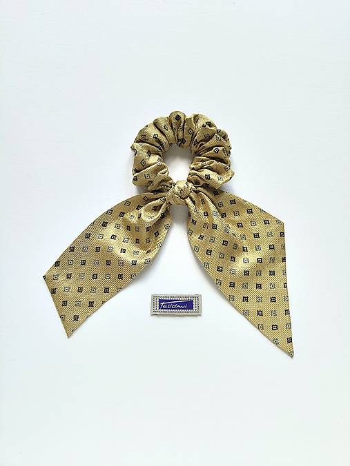 Maxi scrunchie hodvábna (žltá)