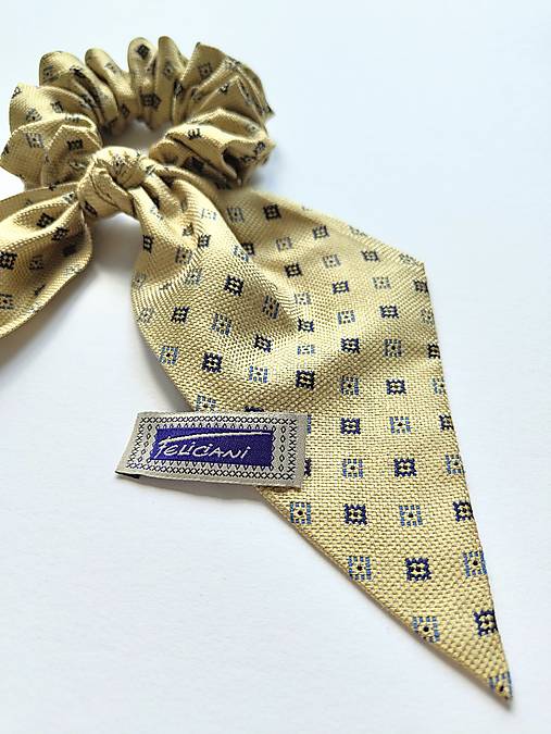 Maxi scrunchie hodvábna (žltá)