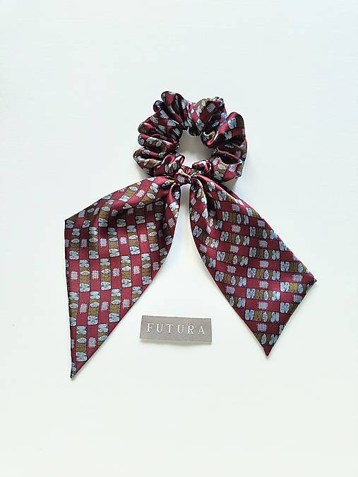 Maxi scrunchie asymetrická (Bordová)