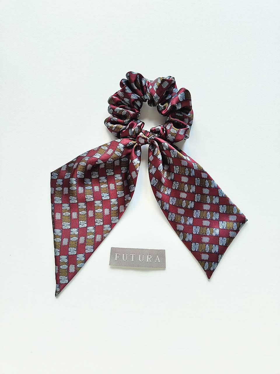 Maxi scrunchie asymetrická (Bordová)
