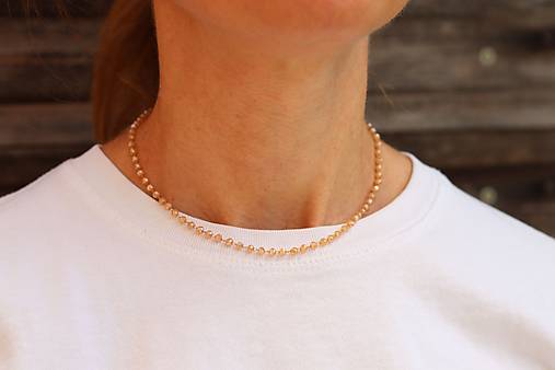 Náhrdelník choker - retiazka s krištálikmi