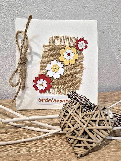 Papiernictvo - Pohľadnica kvietky + obálka  - 17523571_