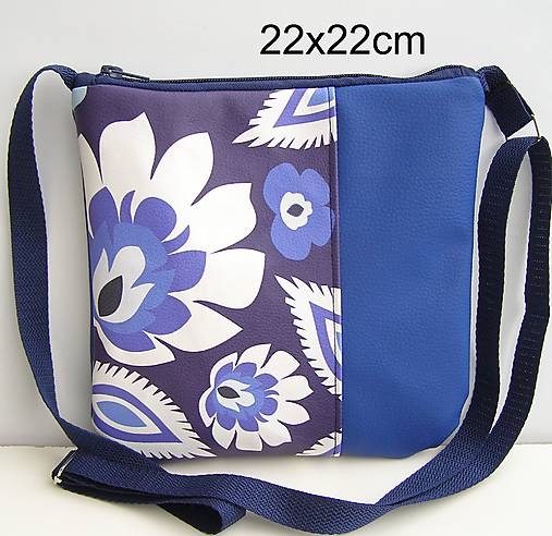 Kabelky - ZĽAVA Modrá Kabelka - 17525900_