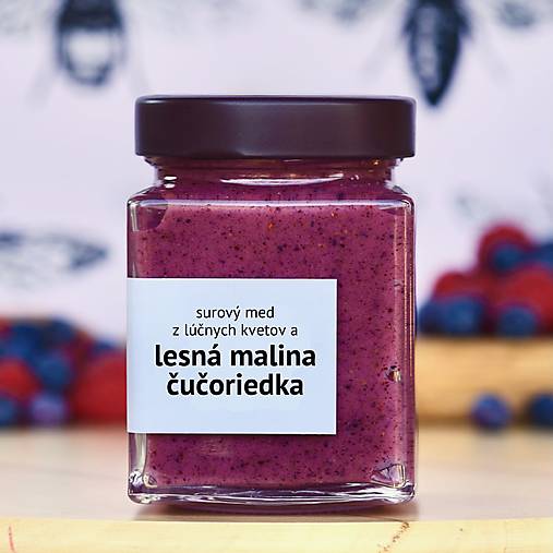 Včelie produkty - med s lesnými malinami a čučoriedkami - 17525831_