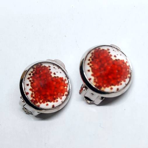 Klipsne BODKY 12mm (červené srdiečko)
