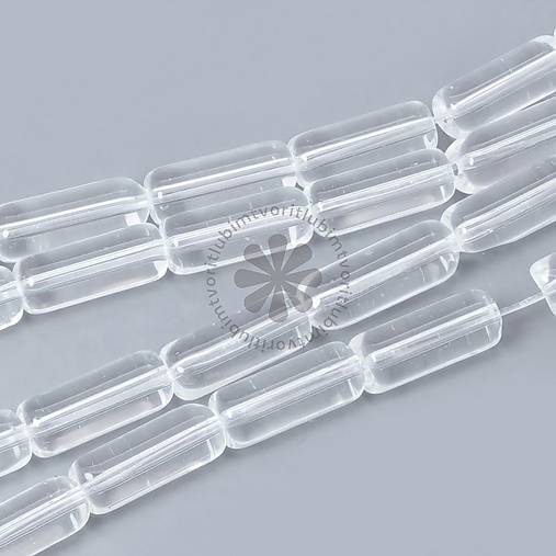 Korálky - (6134) Sklenené korálky – tubusy, 10x4 mm - 10 ks - 17524588_